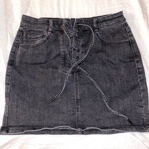 Garage black jean skirt size M